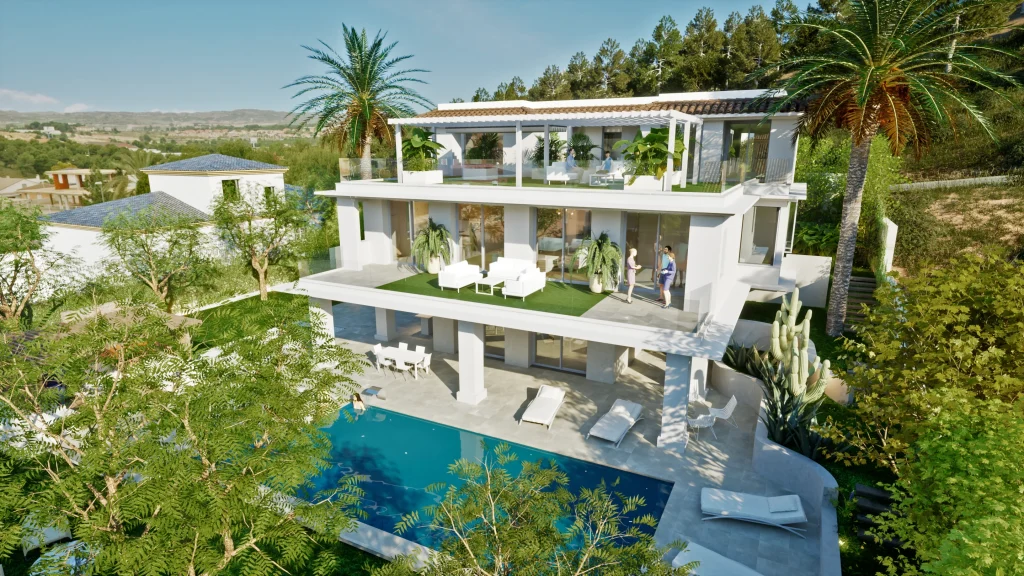 Diseño vivienda de lujo en Montepinar: clásica y moderna