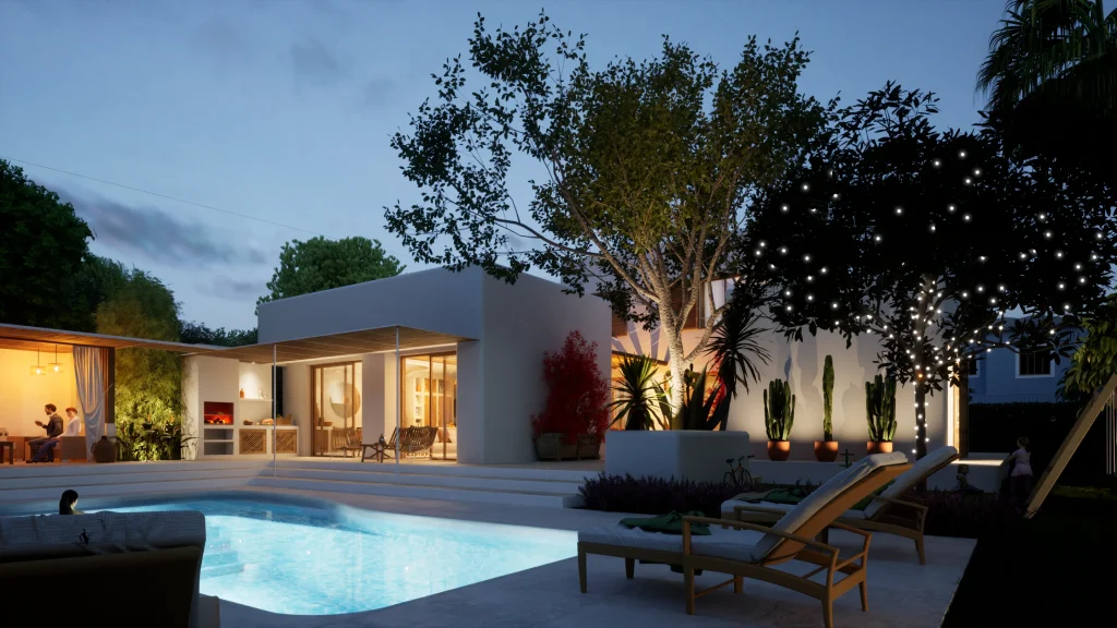 villa ibicenca en Orihuela