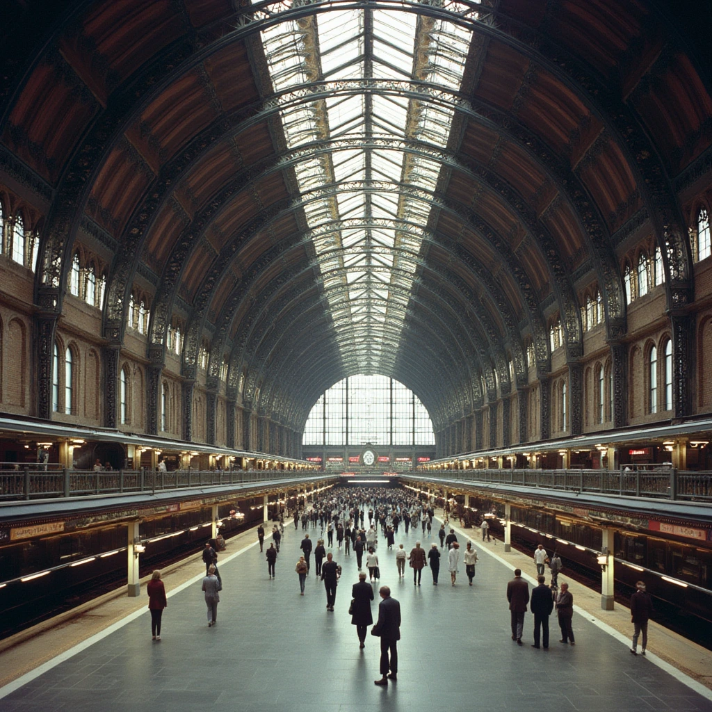 El Arte de Preservar: Casos de Éxito en Restauración Arquitectónica en España y Reino Unido 5 Interior de St. Pancras Station con estructura victoriana restaurada.