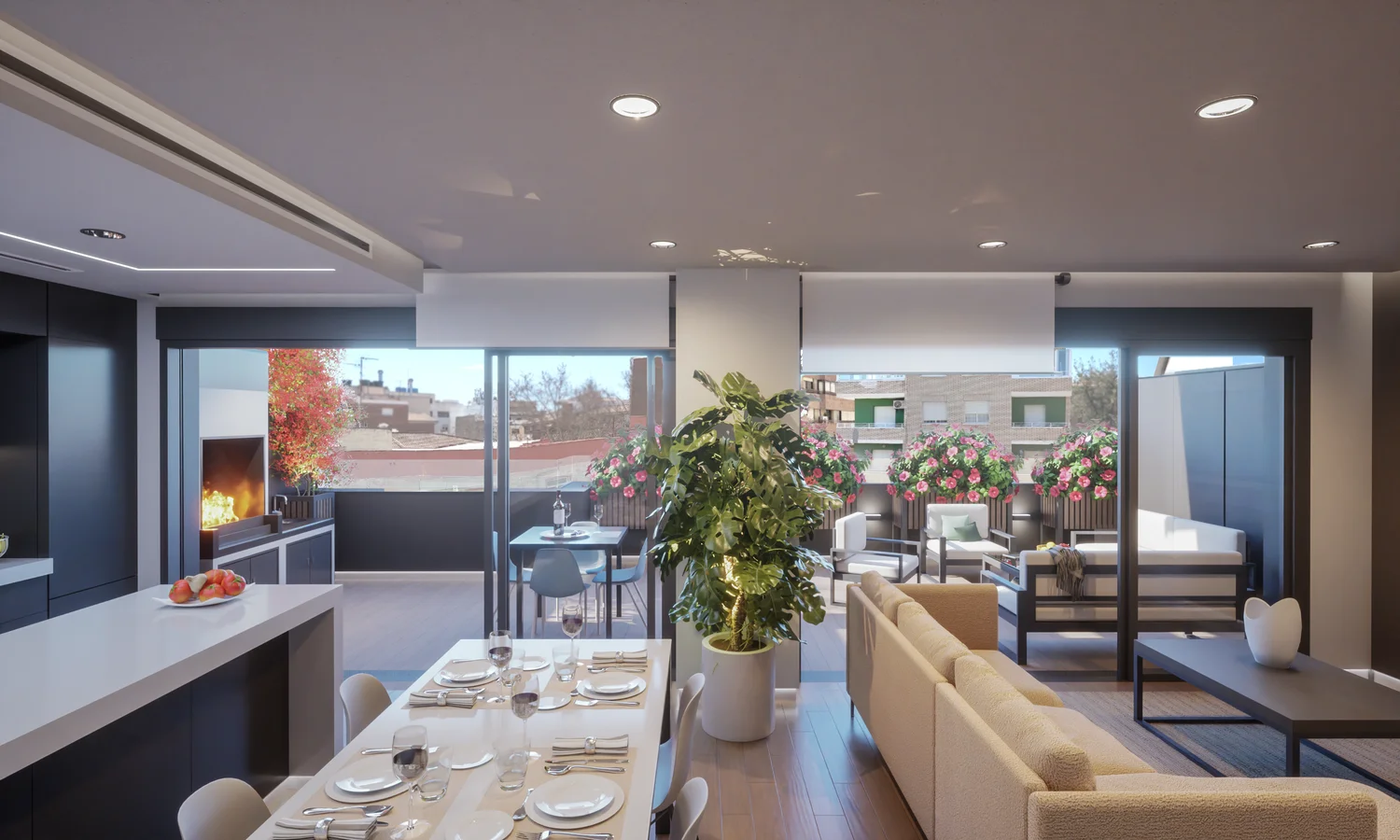 Diferencias en la distribución de apartamentos en España y el norte de Europa: en España, los salones y comedores suelen estar en espacios separados, mientras que en el norte de Europa se prefieren diseños diáfanos.