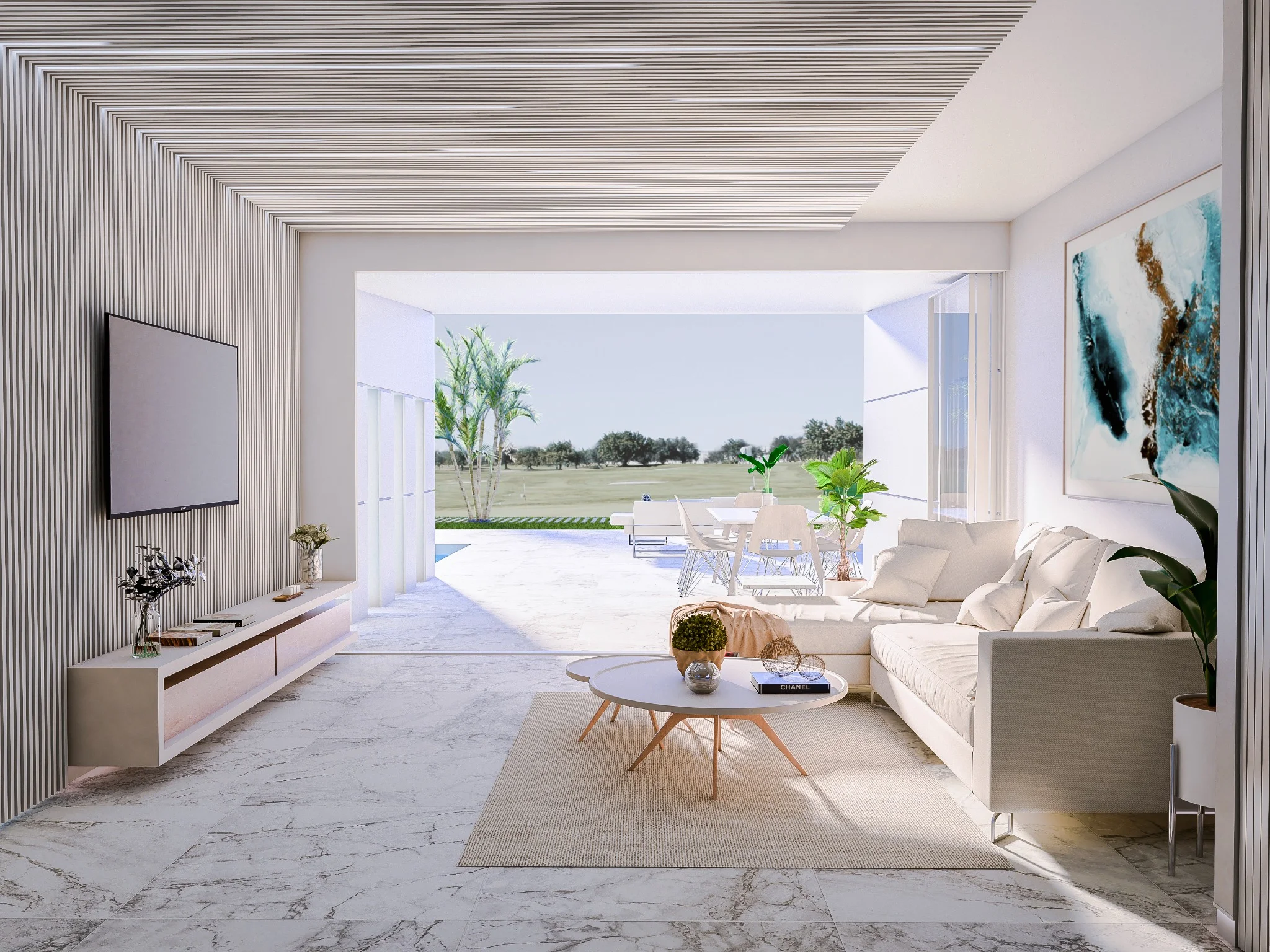 blog arquitectos 19 Salón abierto de vivienda nueva de lujo en Murcia