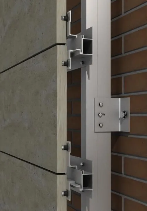 Sistema de anclaje para fachadas ventiladas con nuevos materiales en arquitectura residencial de élite	