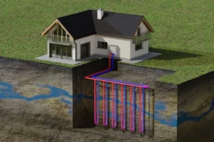 Sondeos verticales geotérmicos para vivienda unifamiliar — integración de sistemas renovables